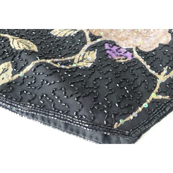 Sean Collection Silk Sequin Top LARGE Women's Glam Country Club Yacht Gala - Picture 5 of 13